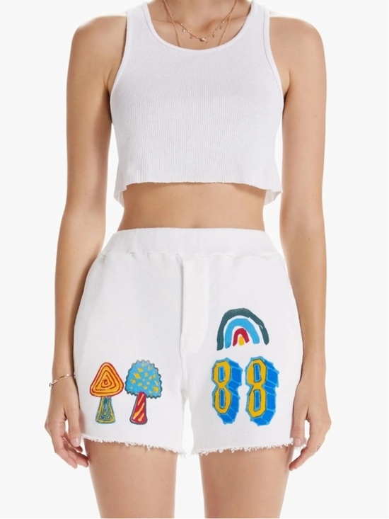 MOTHER Pants - MOTHER Superior - the quickie roller short - Graphic Colorful Patches